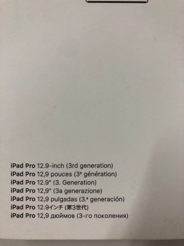 Lot 24  
            Nottingham SR1 - Delivery Only 

                
APPLE IPAD PRO SMART FOLIO (12.9INCH) MODEL: MRXE2ZM/A - ORIGINAL RRP.£79 (SEALED)