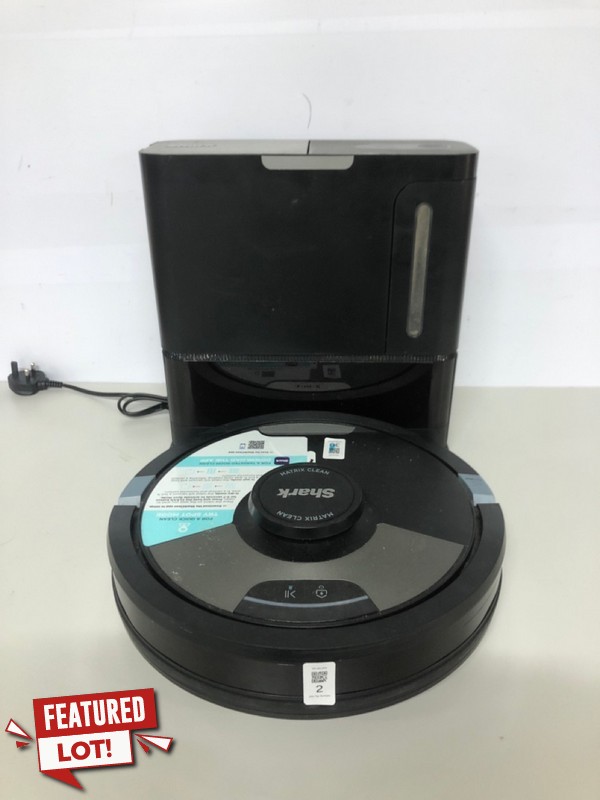 Lot 2  
            Nottingham SR1 - Delivery Only 

                
SHARK MATRIX PLUS 2-IN-1 MOP AND VACUUM ROBOTIC VACUUM CLEANER WITH SELF EMPTYING...