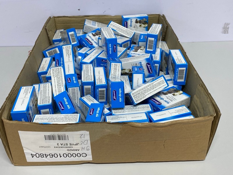 Lot 379  
            Nottingham SR1 - Delivery Only 

                
BOX OF JOHNSONS VETERINARY EAR DROPS SOLUTIONS - FOR DOGS, PUPPIES, CATS & KITTEN...