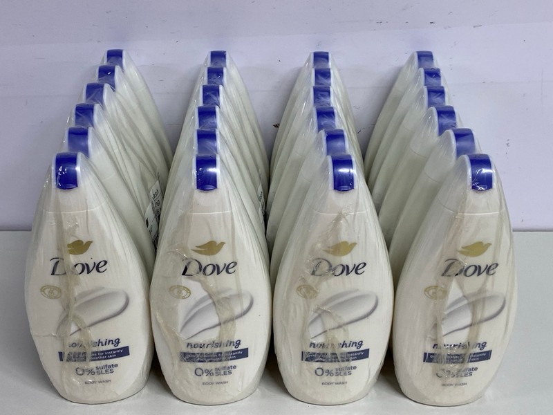 Lot 383  
            Nottingham SR1 - Delivery Only 

                
4 X MULTIPACKS OF DOVE NOURISHING BODY WASH - 450ML - (6 BOTTLES PER MULTI-PACK)
