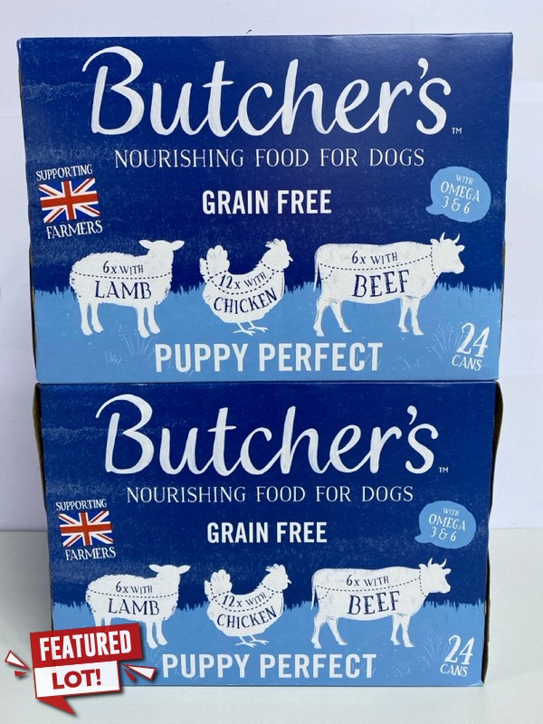 Lot 398  
            Nottingham SR1 - Delivery Only 

                
2 X BUTCHERS NOURISHING FOOD FOR DOGS - PUPPY PERFECT MULTIPACK - LAMB, CHICKEN &...