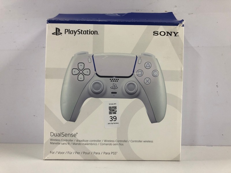 Lot 39  
            Nottingham SR1 - Delivery Only 

                
PLAYSTATION 5 DUAL SENSE WIRELESS CONTROLLER - CHROMA PEARL - ORIGINAL RRP - £74.99