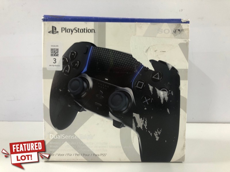 Lot 3  
            Nottingham SR1 - Delivery Only 

                
PLAYSTATION DUAL SENSE EDGE WIRELESS CONTROLLER FOR PS5 - BLACK - ORIGINAL RRP - ...