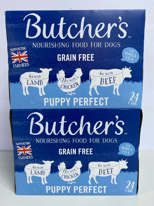 Lot 409  
            Nottingham SR1 - Delivery Only 

                
2 X BUTCHERS NOURISHING FOOD FOR DOGS - PUPPY PERFECT MULTIPACK - LAMB, CHICKEN &...