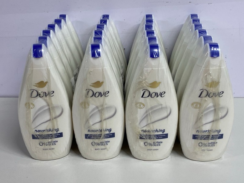 Lot 415  
            Nottingham SR1 - Delivery Only 

                
4 X MULTIPACKS OF DOVE NOURISHING BODY WASH - 450ML - (6 BOTTLES PER MULTI-PACK)