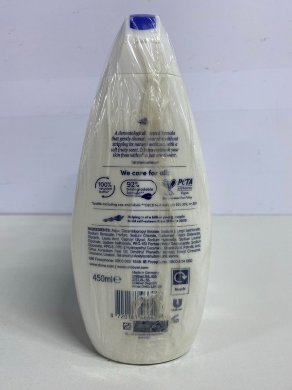 Lot 416  
            Nottingham SR1 - Delivery Only 

                
4 X MULTIPACKS OF DOVE NOURISHING BODY WASH - 450ML - (6 BOTTLES PER MULTI-PACK)