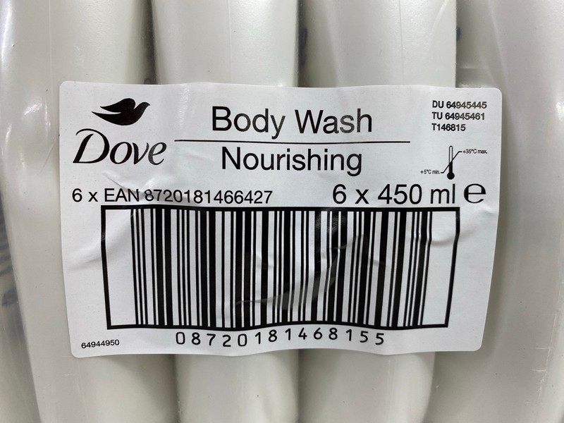 Lot 418  
            Nottingham SR1 - Delivery Only 

                
4 X MULTIPACKS OF DOVE NOURISHING BODY WASH - 450ML - (6 BOTTLES PER MULTI-PACK)