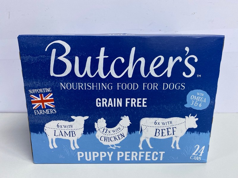 Lot 434  
            Nottingham SR1 - Delivery Only 

                
2 X BUTCHERS NOURISHING FOOD FOR DOGS - PUPPY PERFECT MULTIPACK - LAMB, CHICKEN &...