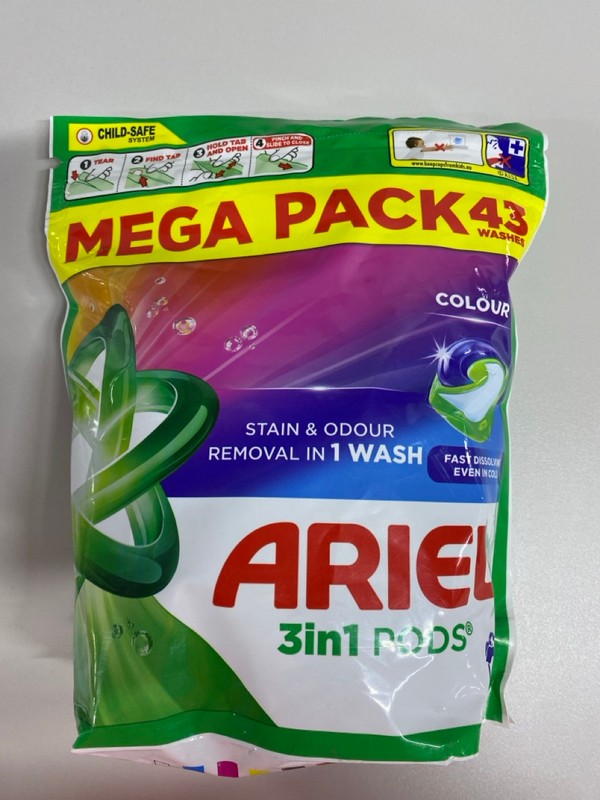 Lot 436  
            Nottingham SR1 - Delivery Only 

                
5 X ARIEL STAIN & ODOUR REMOVAL 3-IN-1 PODS MEGAPACKS - 43 PODS PER PACK