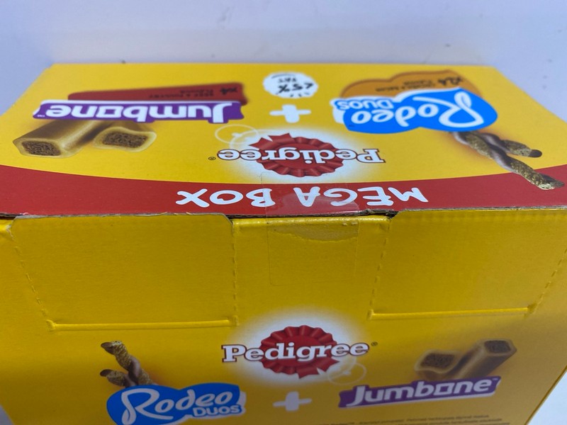 Lot 444  
            Nottingham SR1 - Delivery Only 

                
6 X PEDIGREE RODEO DUOS (CHICKEN & BACON FLAVOUR) + JUMBONE (BEEF & POULTRY FLAVO...