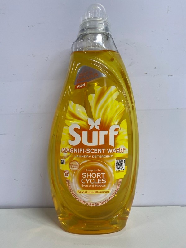 Lot 466  
            Nottingham SR1 - Delivery Only 

                
6 X SURF MAGNIFI-SCENT WASH LAUNDRY DETERGENT - SUNSHINE BLOSSOM SCENTED - 55 WAS...