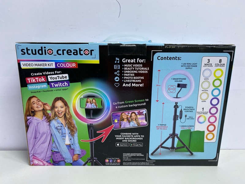 Lot 478  
            Nottingham SR1 - Delivery Only 

                
3 X STUDIO CREATOR VIDEO MAKER KIT - AGES 8+