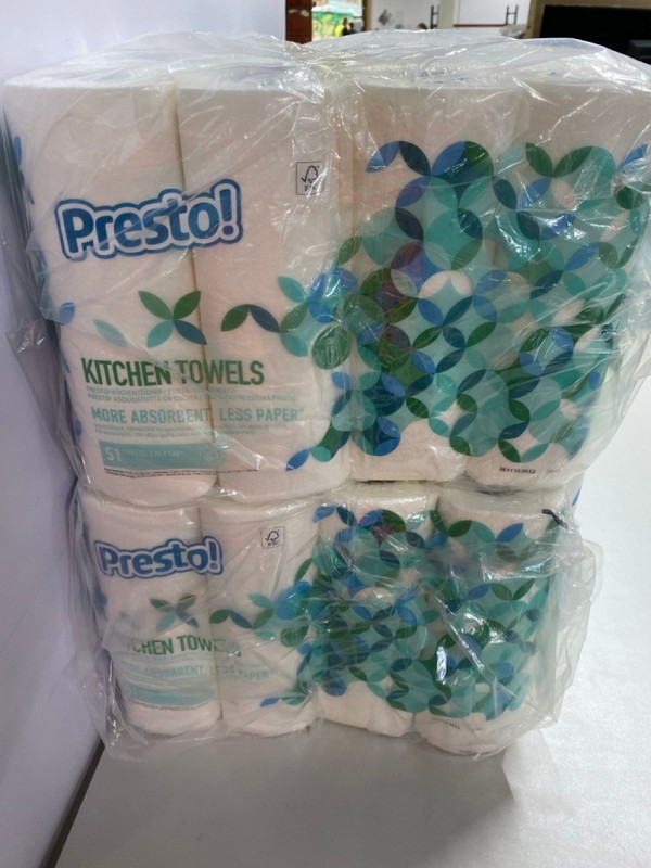 Lot 479  
            Nottingham SR1 - Delivery Only 

                
2 X PRESTO! KITCHEN TOWELS MULTI-PACK - 32 ROLLS PER MULTI-PACK