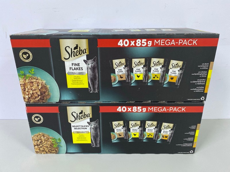 Lot 483  
            Nottingham SR1 - Delivery Only 

                
2 X VARIOUS SHEBA CAT FOOD MULTIPACKS INC. SHEBA SELECTED SLICES SELECTION - POUL...