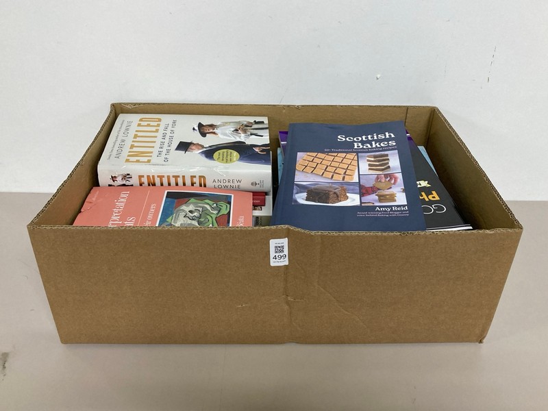 Lot 499  
            Nottingham SR1 - Delivery Only 

                
BOX OF VARIOUS BOOKS INC. SCOTTISH BAKES BY AMY REID