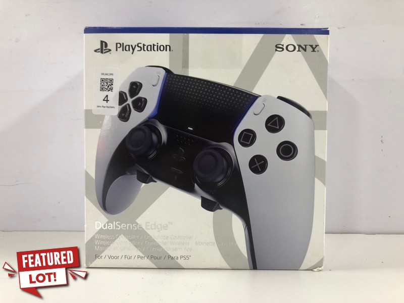 Lot 4  
            Nottingham SR1 - Delivery Only 

                
PLAYSTATION DUAL SENSE EDGE WIRELESS CONTROLLER FOR PS5 - WHITE - ORIGINAL RRP - ...