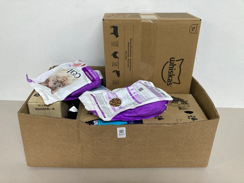 Lot 501  
            Nottingham SR1 - Delivery Only 

                
BOX OF VARIOUS PET ITEMS INC. CATIT RECIPES CAT FOOD - POULTRY RECIPES - BBD - 04...