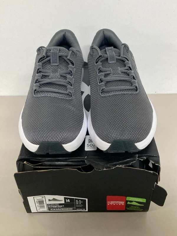 Lot 502  
            Nottingham SR1 - Delivery Only 

                
UNDER ARMOR UA CHARGED SURGE 4 MEN'S TRAINERS - BLACK & WHITE - SIZE UK13