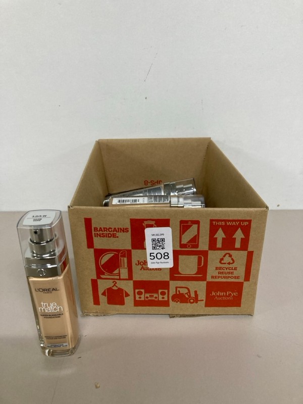 Lot 508  
            Nottingham SR1 - Delivery Only 

                
BOX OF LOREAL PARIS TRUE MATCH SUPER BLENDABLE FOUNDATION - 30ML