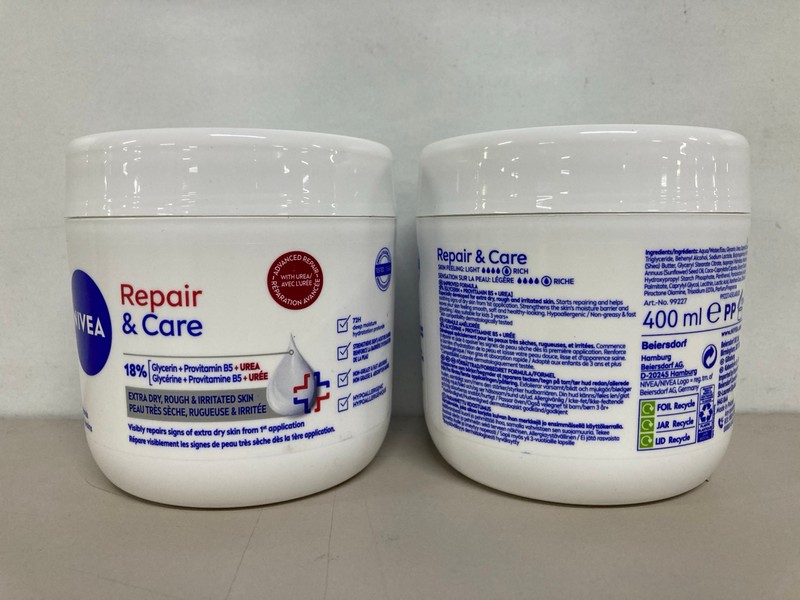Lot 519  
            Nottingham SR1 - Delivery Only 

                
BOX OF NIVEA REPAIR & CARE CREAM - 400ML