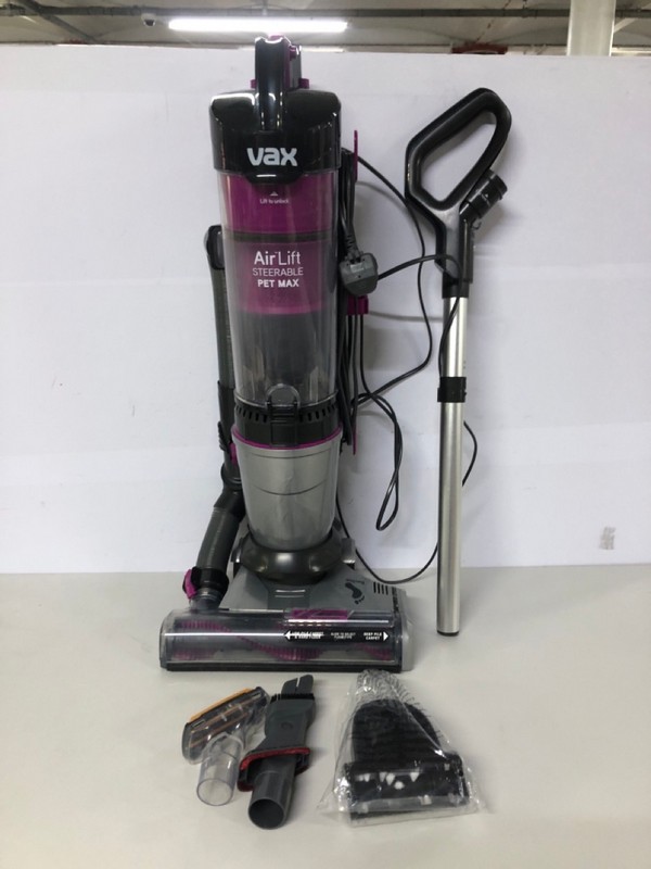 Lot 545  
            Nottingham SR1 - Delivery Only 

                
VAX AIR LIFT STEERABLE PET MAX UP-RIGHT VACUUM CLEANER MODEL: UCPMSHV1 - ORIGINAL...