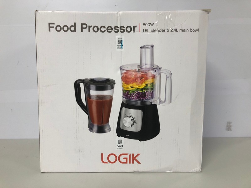 Lot 549  
            Nottingham SR1 - Delivery Only 

                
LOGIK FOOD PROCESSOR - MODEL - L500FP21 - ORIGINAL RRP - £49.99