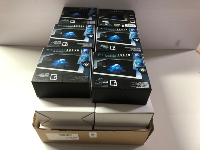 Lot 567  
            Nottingham SR1 - Delivery Only 

                
BOX OF PROJECTOGRAM THE HOLOGRAPHIC VIDEO PROJECTORS