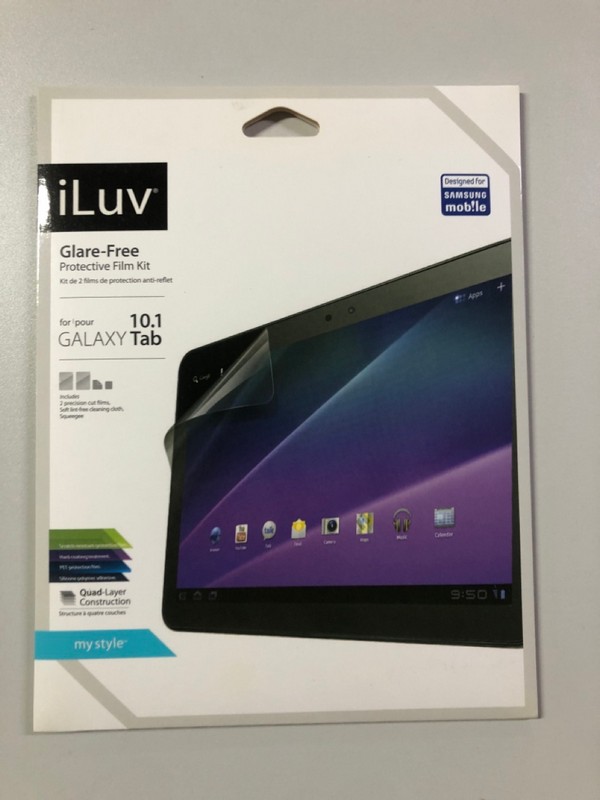 Lot 571  
            Nottingham SR1 - Delivery Only 

                
6 X PACKS OF 10 ILUV GLARE-FREE PROTECTIVE FILM KIT FOR SAMSUNG GALAXY TAB 10.1