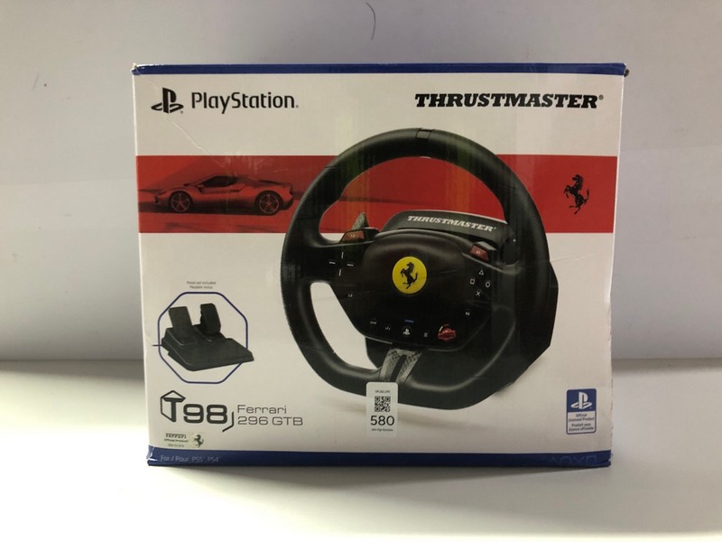 Lot 580  
            Nottingham SR1 - Delivery Only 

                
THRUSTMASTER T98 FERRARI 296 GTS RACING WHEEL (PLAYSTATION) - ORIGINAL RRP.£89