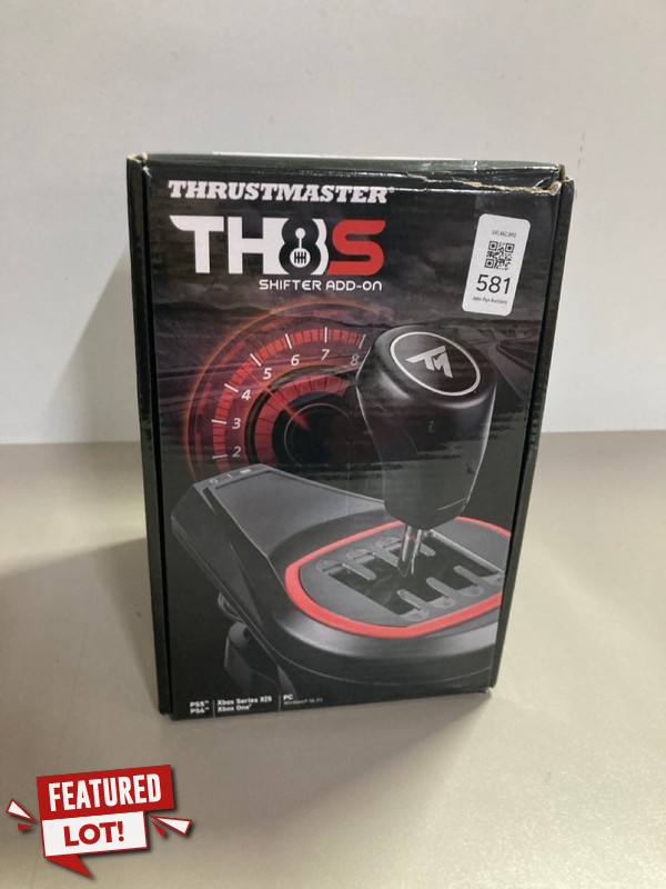 Lot 581  
            Nottingham SR1 - Delivery Only 

                
THRUSTMASTER TH8S SHIFTER ADD-ON - ORIGINAL RRP.£88