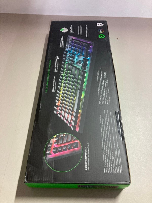 Lot 583  
            Nottingham SR1 - Delivery Only 

                
RAZER BLACKWIDOW V4 X MECHANICAL GAMING KEYBOARD - ORIGINAL RRP.£94 (SEALED)