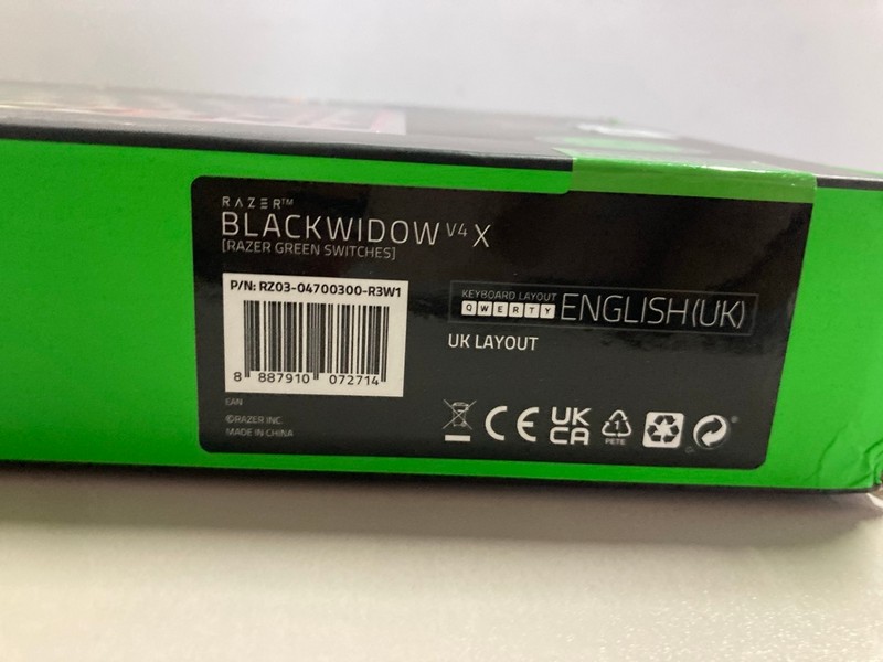 Lot 583  
            Nottingham SR1 - Delivery Only 

                
RAZER BLACKWIDOW V4 X MECHANICAL GAMING KEYBOARD - ORIGINAL RRP.£94 (SEALED)