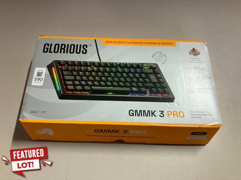Lot 590  
            Nottingham SR1 - Delivery Only 

                
GLORIOUS GMMK3 PRO MECHANICAL GAMING KEYBOARD - ORIGINAL RRP.£254