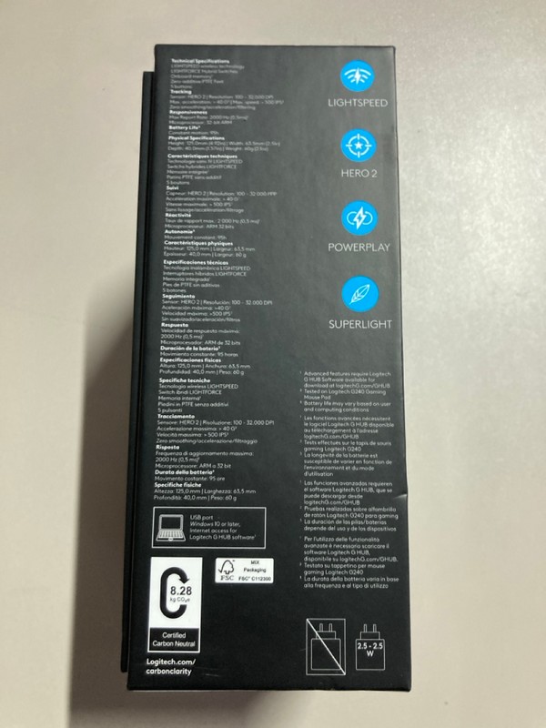 Lot 596  
            Nottingham SR1 - Delivery Only 

                
LOGITECH PRO X SUPERLIGHT 2 - ORIGINAL RRP.£129