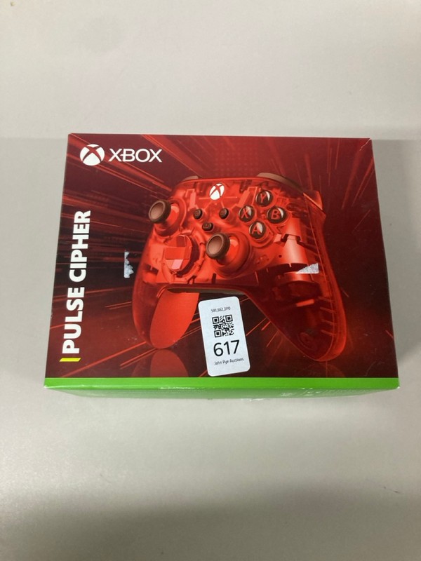 Lot 617  
            Nottingham SR1 - Delivery Only 

                
XBOX WIRELESS CONTROLLER - PULSE CIPHER EDITION - ORIGINAL RRP - £74.99