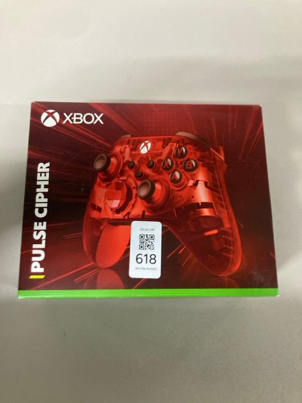 Lot 618  
            Nottingham SR1 - Delivery Only 

                
XBOX WIRELESS CONTROLLER - PULSE CIPHER EDITION - ORIGINAL RRP - £74.99