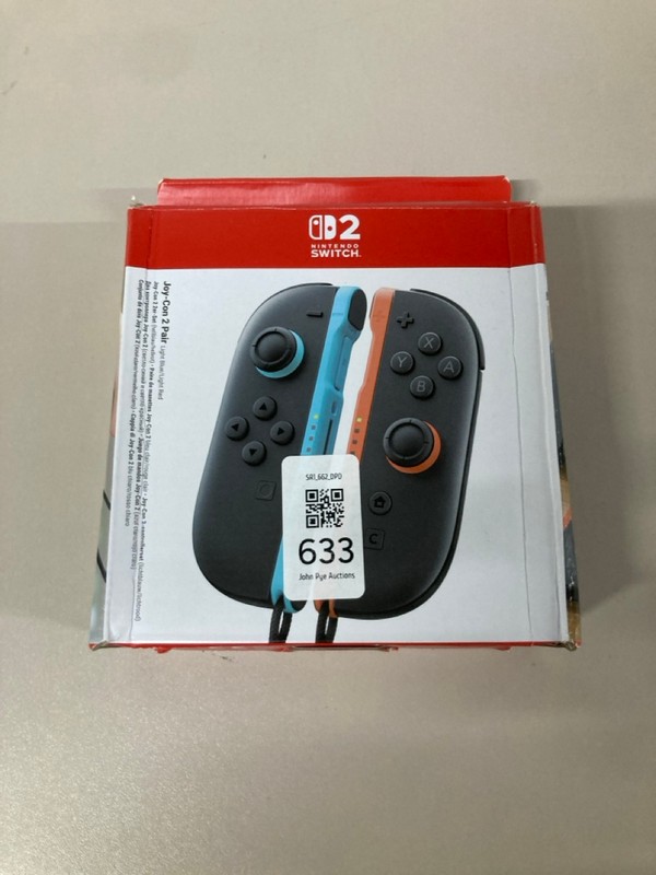 Lot 633  
            Nottingham SR1 - Delivery Only 

                
NINTENDO SWITCH 2 JOY-CON 2 PAIR CONTROLLERS - ORIGINAL RRP - £74.99