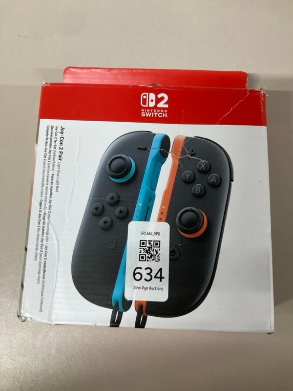 Lot 634  
            Nottingham SR1 - Delivery Only 

                
NINTENDO SWITCH 2 JOY-CON 2 PAIR CONTROLLERS - ORIGINAL RRP - £74.99