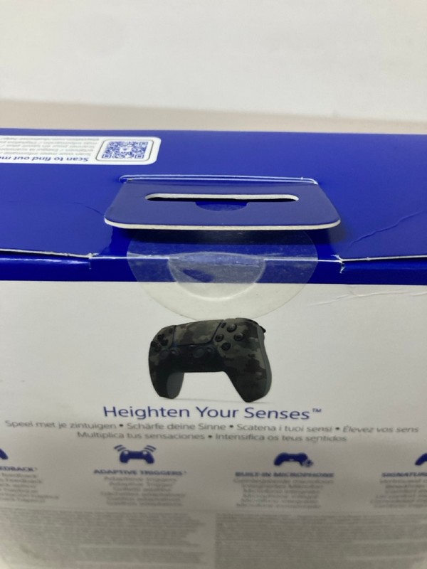 Lot 638  
            Nottingham SR1 - Delivery Only 

                
PLAYSTATION 5 DUAL SENSE WIRELESS CONTROLLER - GREY CAMO - ORIGINAL RRP - £74.99
