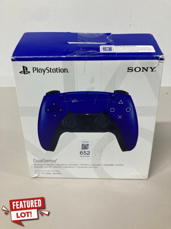 Lot 652  
            Nottingham SR1 - Delivery Only 

                
PLAYSTATION 5 DUAL SENSE WIRELESS CONTROLLER - COBALT BLUE - ORIGINAL RRP - £74.99