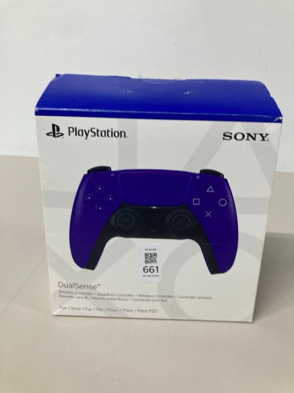 Lot 661  
            Nottingham SR1 - Delivery Only 

                
PLAYSTATION 5 DUAL SENSE WIRELESS CONTROLLER - GALACTIC PURPLE - ORIGINAL RRP - £...