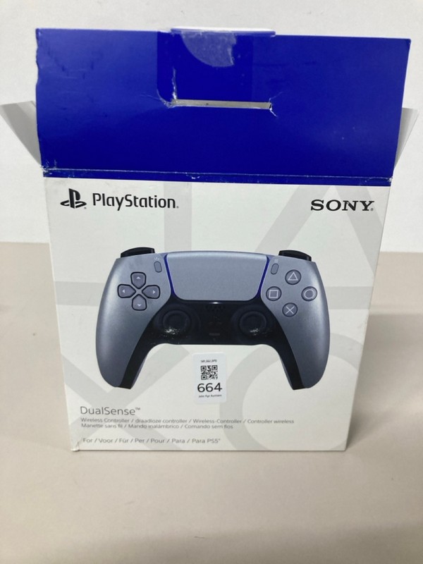 Lot 664  
            Nottingham SR1 - Delivery Only 

                
PLAYSTATION 5 DUAL SENSE WIRELESS CONTROLLER - STERLING SILVER - ORIGINAL RRP - £...