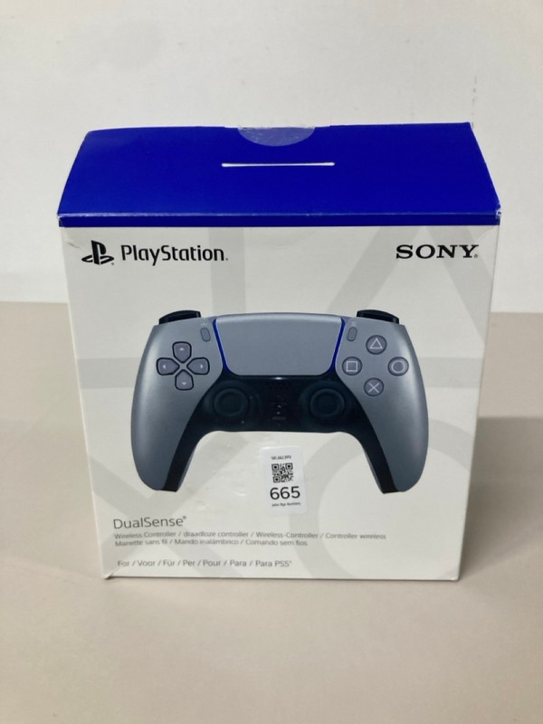 Lot 665  
            Nottingham SR1 - Delivery Only 

                
PLAYSTATION 5 DUAL SENSE WIRELESS CONTROLLER - STERLING SILVER - ORIGINAL RRP - £...