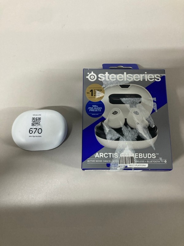 Lot 670  
            Nottingham SR1 - Delivery Only 

                
2 X STEELSERIES EARBUDS INC. ARCTIS GAMEBUDS (PLAYSTATION)