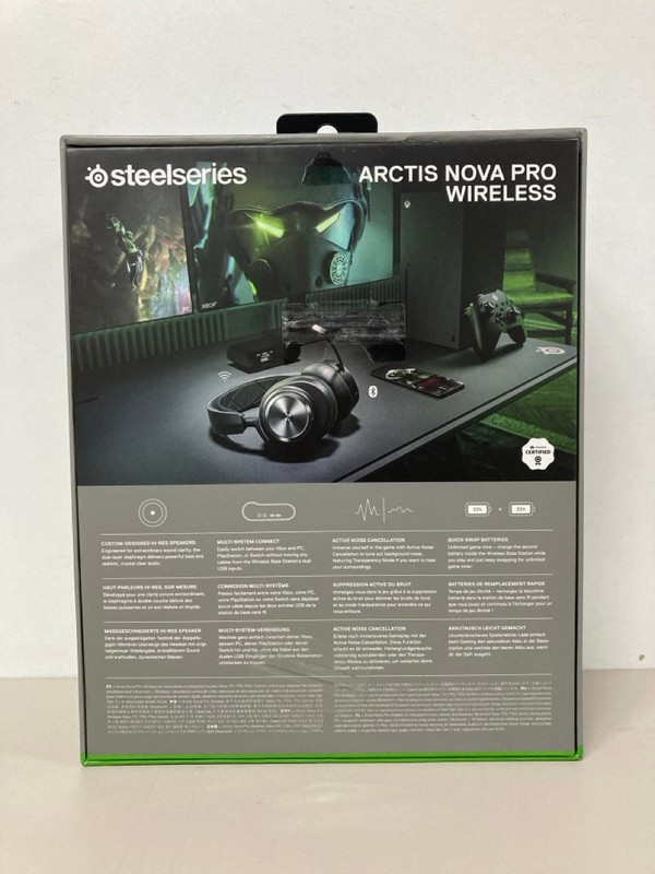 Lot 683  
            Nottingham SR1 - Delivery Only 

                
STEELSERIES ARCTIS NOVA PRO WIRELESS GAMING HEADSET (XBOX) - ORIGINAL RRP - £249.99