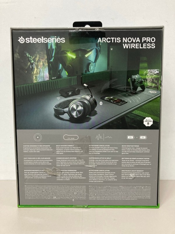 Lot 684  
            Nottingham SR1 - Delivery Only 

                
STEELSERIES ARCTIS NOVA PRO WIRELESS GAMING HEADSET (XBOX) - ORIGINAL RRP - £249.99