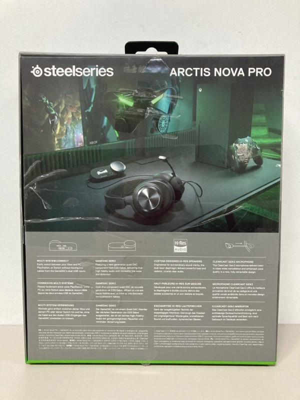 Lot 688  
            Nottingham SR1 - Delivery Only 

                
STEELSERIES ARCTIS NOVA PRO GAMING HEADSET (XBOX) - ORIGINAL RRP - £249.99