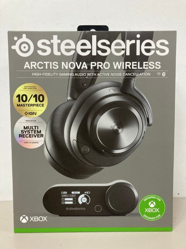 Lot 689  
            Nottingham SR1 - Delivery Only 

                
STEELSERIES ARCTIS NOVA PRO WIRELESS GAMING HEADSET (XBOX) - ORIGINAL RRP - £249.99