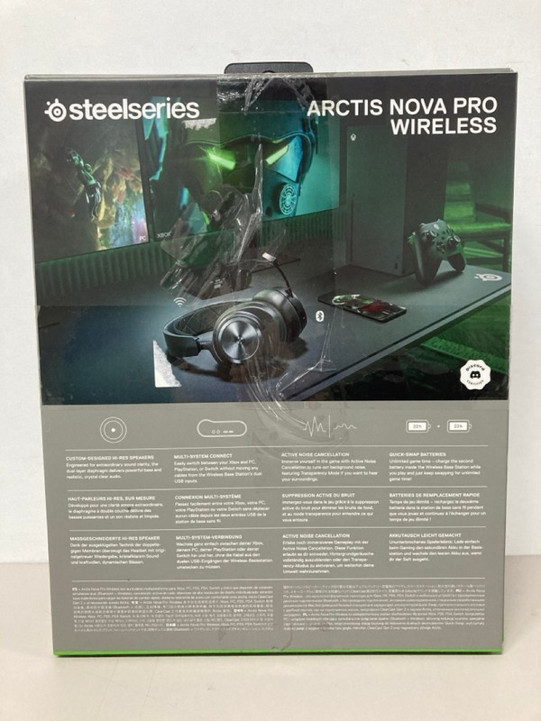 Lot 689  
            Nottingham SR1 - Delivery Only 

                
STEELSERIES ARCTIS NOVA PRO WIRELESS GAMING HEADSET (XBOX) - ORIGINAL RRP - £249.99