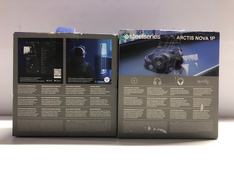 Lot 693  
            Nottingham SR1 - Delivery Only 

                
2 X STEELSERIES HEADSETS INC. ARCTIS NOVA 5P WIRELESS GAMING HEADSET (PLAYSTATION...
